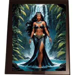 Hine-nui-te-pō In A Glass Front Frame 8x10 Picture AI wall art